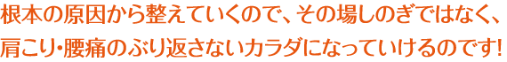 骨格を整えていくことで、根本から肩こり・腰痛知らずの身体になっていける治療をしています!